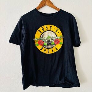 Guns N’‎ Roses Black Graphic Cotton T-Shirt Size Large
